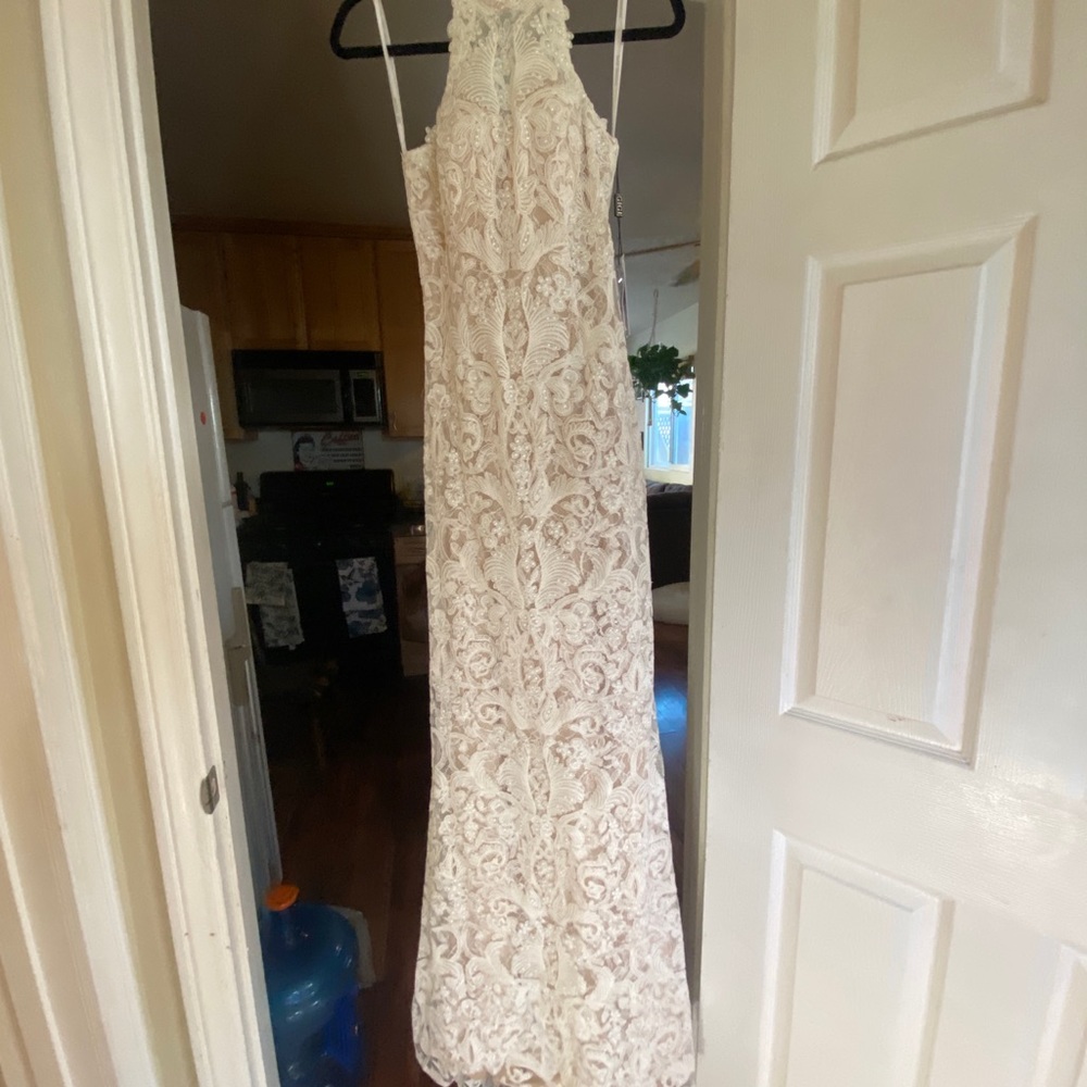 STUNNING beaded wedding gown/ formal dress.